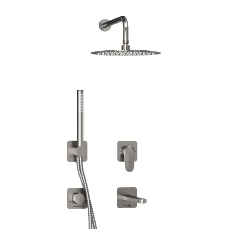 A1451.273.274.097.121.275.100.276 Встраиваемый комплект для ванны WasserKRAFT с верхней душевой насадкой, лейкой