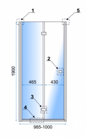 Душевая дверь Rea BEST 100 REA-K1305