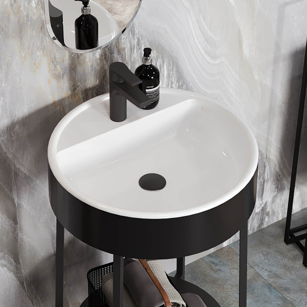 Умывальник Belux Эвора 530, черный матовый
