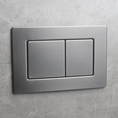 Кнопка смыва Veconi FLUSH V9, FLV9-GM, 237х159х6, нержавеющая сталь, оружейная сталь матовая