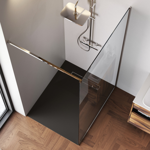 W84WI-110-F1-MTE Душевая перегородка AM.PM Func 110x200, стекло прозр. 8 мм + покрытие, профиль мат хром