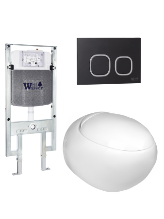 Комплект инсталляции с унитазом Weltwasser AMBERG 497 ST + JECKENBACH 004 GL-WT + AMBERG RD-BL