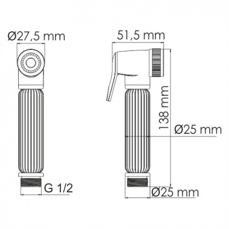 Гигиеническая лейка с фиксатором Wasserkraft A139