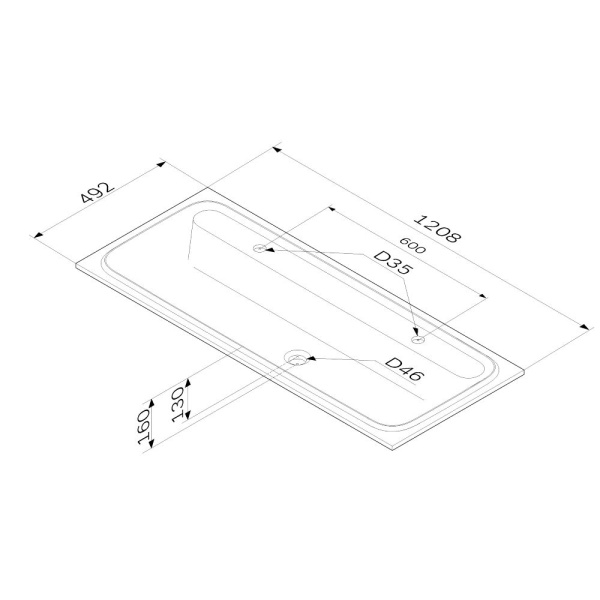 M8FWPC1200WM Func, Раковина мебельная AM.PM, литьевой мрамор, 120 см, цвет белый матовый
