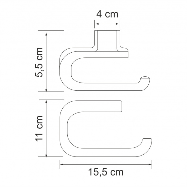 Держатель туалетной бумаги WasserKRAFT Kammel K-8396W