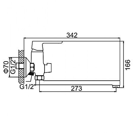 Смеситель для ванны Ledeme H53W L2253W