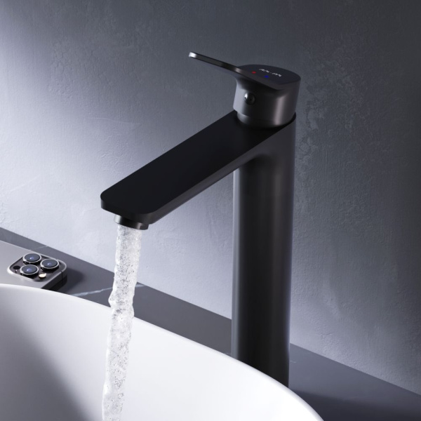 F85A92022 X-Joy, Смеситель для умывальника AM.PM высокий, черный.