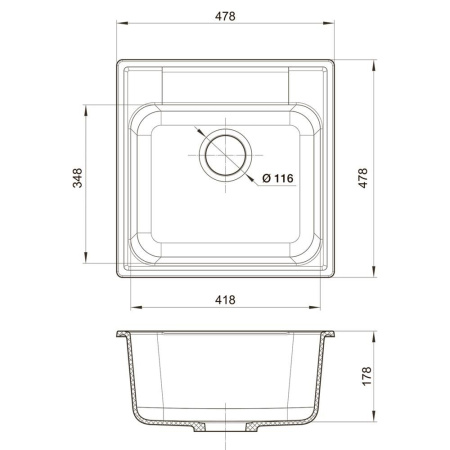 Кухонная мойка Reflection Etude RF0353WH, белый