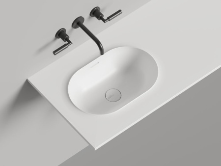 Раковина столешница Salini ONDA EDGE OVAL, белый, 14022041MN