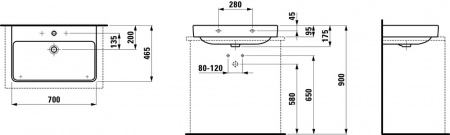 Умывальник Laufen Pro S 8169670001091 70x46.5x17.5