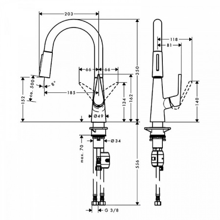 Смеситель для мойки Hansgrohe Talis S 72815800