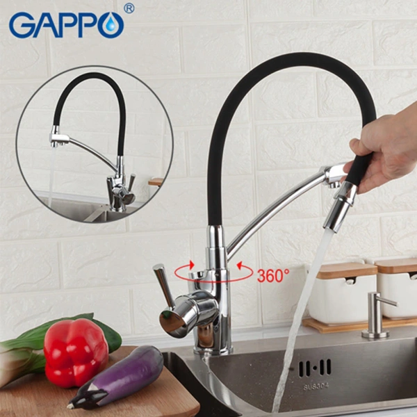 Смеситель для кухни Gappo G4398-11 с подключением фильтра питьевой воды
