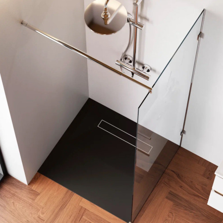 W94WI-80-F1-MTE Душевая перегородка AM.PM X-Joy 80x195, стекло прозр. 6 мм + покрытие, фурнитура мат хром