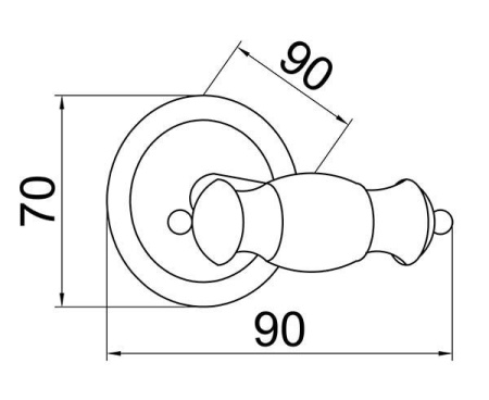 Двойной крючок Boheme Palazzo Bianco 10106 Золото