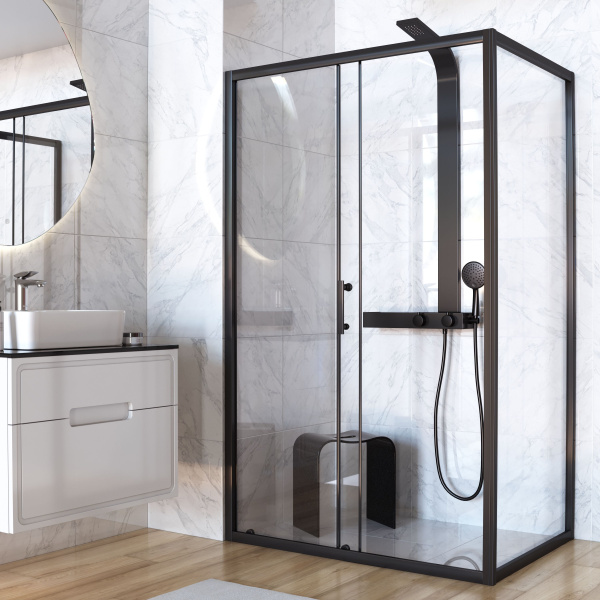 Душевая панель Taliente TA-G-TS1301B прямоугольная настенная