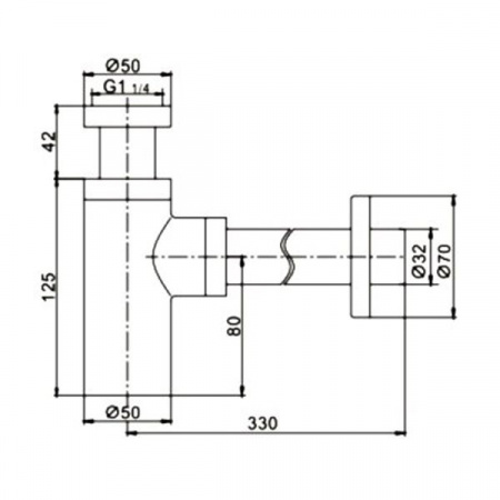 Сифон для раковины Rose RS22H