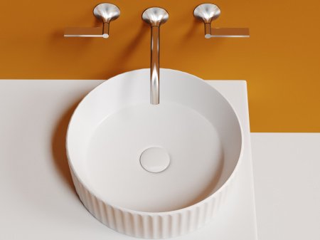 Умывальник чаша накладная круглая Ceramicanova Element 360*360*115мм, белый, CN6057