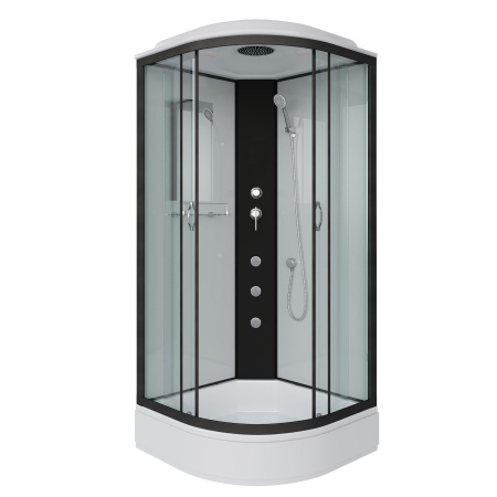 Душевая кабина Niagara Classic NG-6701-14G (90х90х215) средний поддон(26см),черный,стекло прозрачное