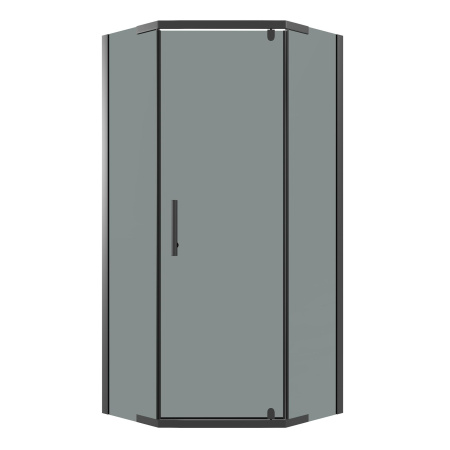 Душевое ограждение Niagara Eco NG-1009-14DT (90х90х190) трапеция,распашное,черный,стекло тонированное,1 место