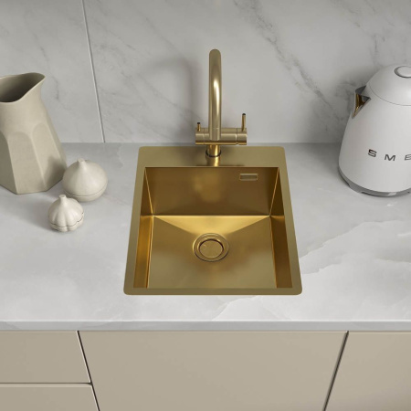 Кухонная мойка Reflexion Iseo RX2240GD брашированное золото