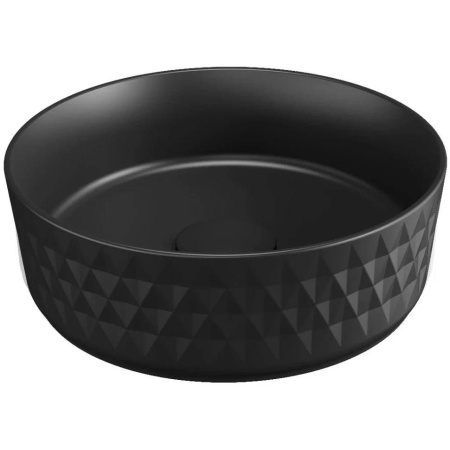 Раковина накладная ISVEA Davanti круглая ?36см, цвет черный матовый 10NF67036SV-2N