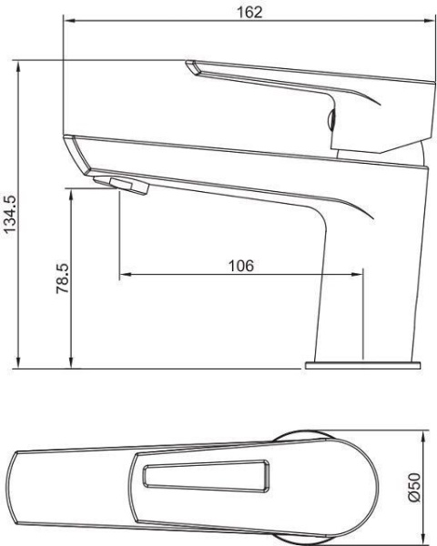 Смеситель для раковины Aquanet Logic AF320-10С