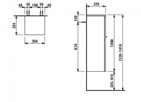 Шкаф Laufen Case 4020110755191 35x33x100