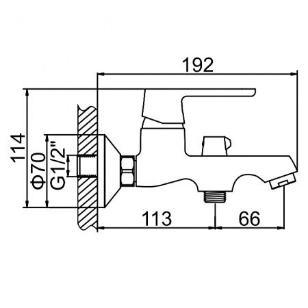 Смеситель для ванны Ledeme H53 L3253