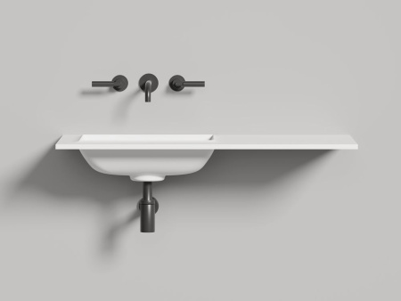 Раковина столешница Salini ONDA EDGE SQUARE, белый, 14022061MN