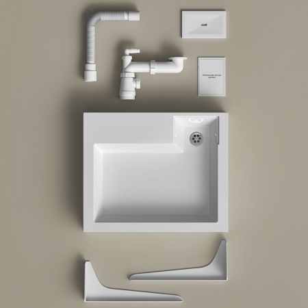 Раковина Reflexion Tetra для установки над стиральной машиной (60x50 см)