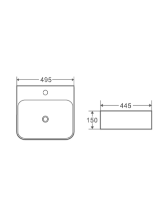 Раковина накладная WeltWasser WW SK ELBACH 2237