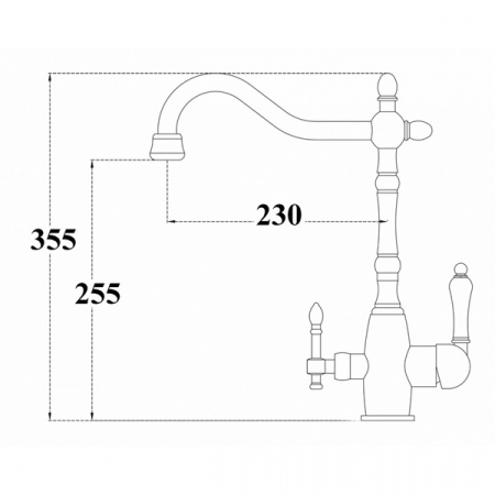 Смеситель для мойки ZorG ZR 312 YF-50 BRONZE