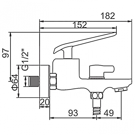 Смеситель для ванны Ledeme H74B L3274B