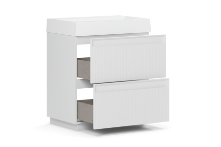 Тумба под умывальник Belux Базель напольная 70-02, Белый матовый