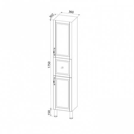 Шкаф-пенал IDDIS Oxford OXF36W0i97 36 см, белый