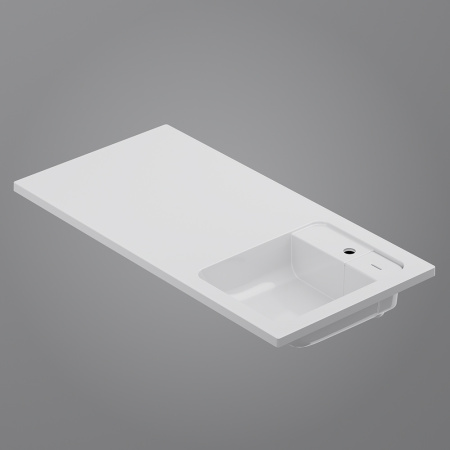 M85AWPR1001WG X-Joy, Раковина над стиральной машиной AM.PM, литьевой мрамор, правая, 100 см, белый глянец