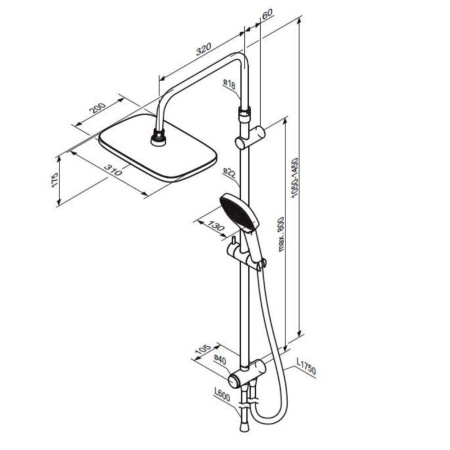 Душевая система AM.PM 940000000 Merkur