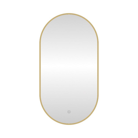 Зеркало с подсветкой LED Fixsen FX-3120G овальное 50х120 см, золотой сатин
