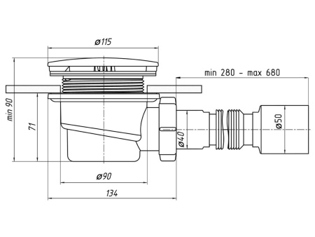 Сифон для поддона Taliente Ани пласт E325C