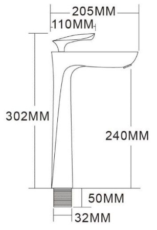 Смеситель для умывальника Vivi Felice 9025 B cromo-bianco