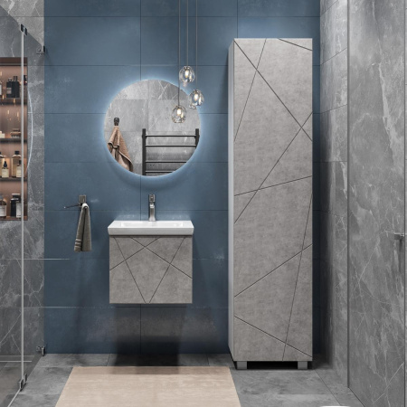 Тумба под раковину подвесная VIGO Geometry 032 бетон, 50 см