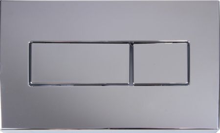 Комплект Styron STY-740+STY-800-2 хром-глянцевая кнопка смыва и унитаз подвесной TIMO RIMLESS KULO ТК-403
