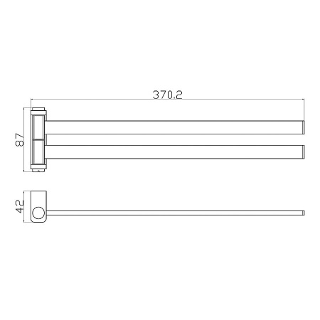 Полотенцедержатель поворотный WONZON & WOGHAND, Черный (WW-9131-BL)
