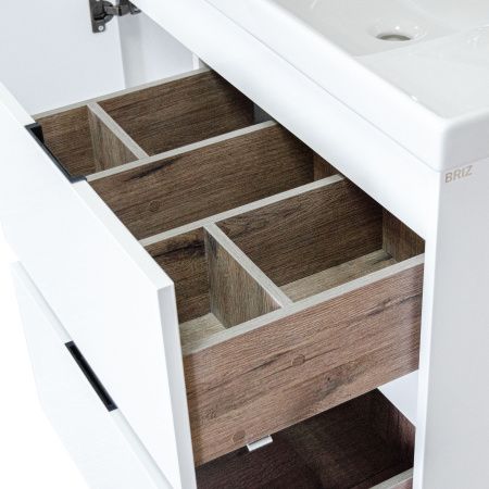 Тумба подвесная BRIZ Вена 90 с умывальником Грэйс, 239 03-20090-15 00 БЕЛ