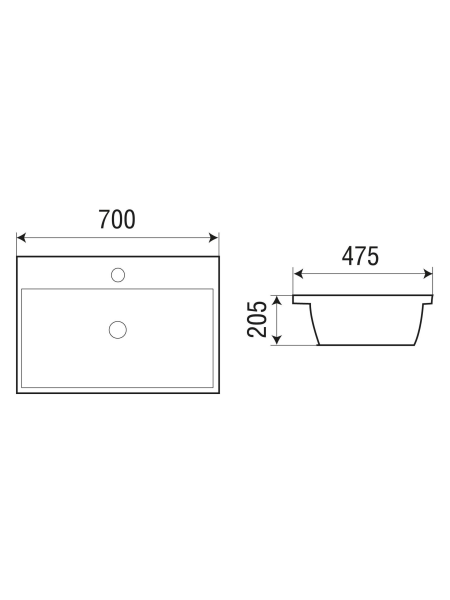 Раковина врезная WeltWasser WW SK DEILBACH 7608-70