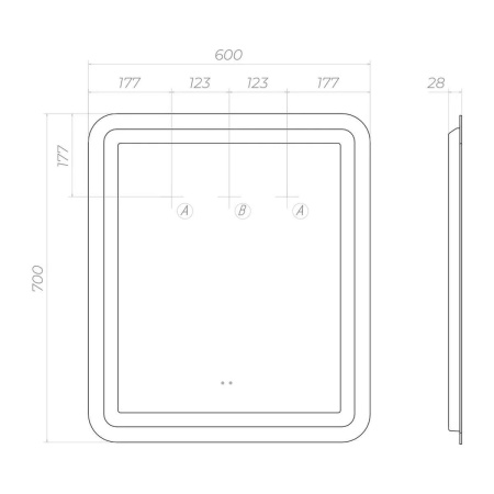 Зеркало VIGO Jess Classic 600