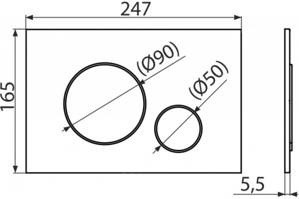 Кнопка смыва AlcaPlast M675 золото