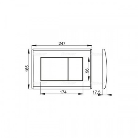 Кнопка смыва AlcaPlast M270 белый