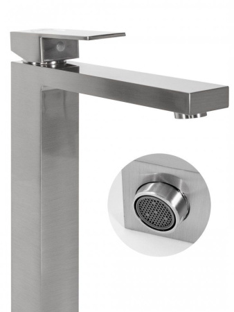 Cмеситель для раковины Высокий Hansberge H2070 Никель