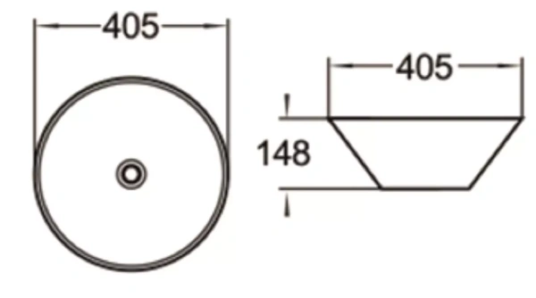 Раковина SantiLine SL-1042 41х41 белая